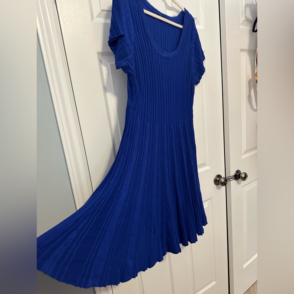 Torrid Elegant Blue Pleated Dress